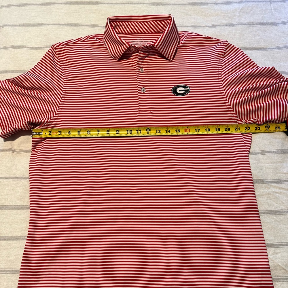 Vineyard Vines Georgia Bulldogs (UGA) polo shirt XL Red/White
